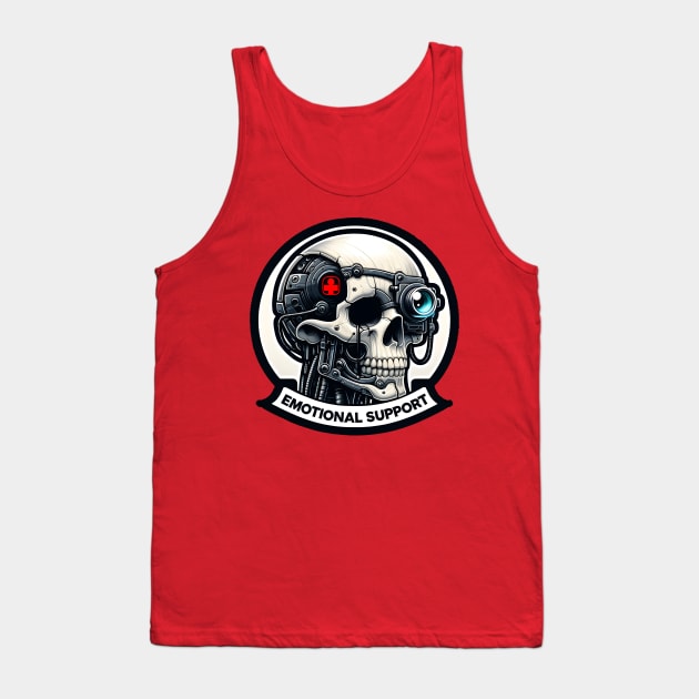 Emotional Support Servo Skull Tank Top by OddHouse